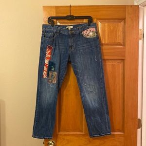 Vintage patchwork boyfriend jean